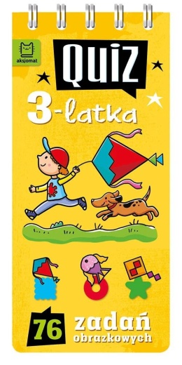 Quiz 3 latka 76 zadań obrazkowych książka edukacyjna dla dzieci i zabawy