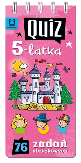 Quiz 5 latka 76 zadań obrazkowych książka edukacyjna dla dzieci i zabawy