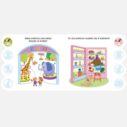 Quiz malucha z pieskiem książeczka edukacyjna naklejki 3+ Aksjomat