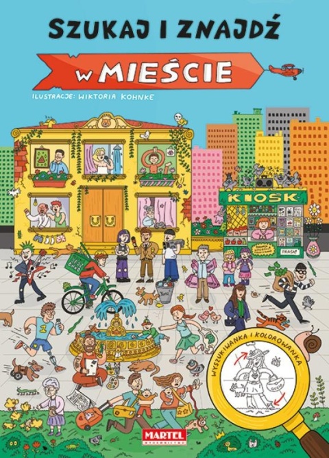 Szukaj i znajdź w mieście książka dla dzieci edukacyjna 40 stron miękka