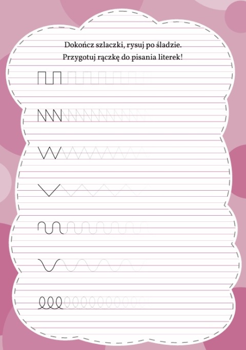 Uczę się pisać literki książka dla dzieci z naklejkami nauka pisania