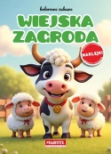 Wiejska zagroda kolorowanka dla dzieci książka edukacyjna naklejki 16