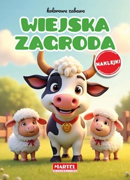 Wiejska zagroda kolorowanka dla dzieci książka edukacyjna naklejki 16