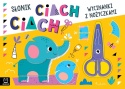Wycinanki z nożyczkami Słonik książka aktywizująca dla dzieci i zabawy