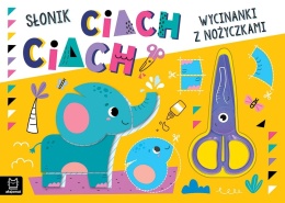 Wycinanki z nożyczkami Słonik książka aktywizująca dla dzieci i zabawy