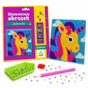Wyklejanka diamentowa dla dzieci haft mozaika obrazek Jednorożec 19x19