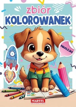 Zbiór kolorowanek dla dzieci książka edukacyjna z naklejkami 96 stron