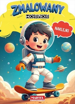 Zmalowany kosmos kolorowanka dla dzieci książka edukacyjna naklejki 16
