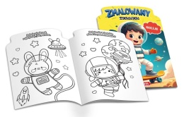 Zmalowany kosmos kolorowanka dla dzieci książka edukacyjna naklejki 16