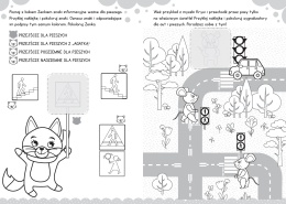 Znaki drogowe i zasady na drodze dla dzieci książeczka edukacyjna Naklejki