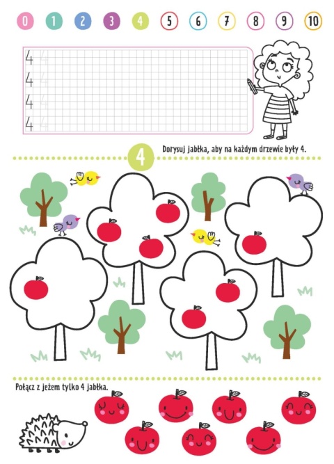 123 Piszemy cyferki książka edukacyjna dla dzieci 4+ Books&Fun