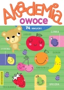 Akademia owoce z naklejkami książeczka edukacyjna dla dzieci 16 stron