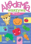 Akademia warzywa z naklejkami książeczka edukacyjna 74 naklejki