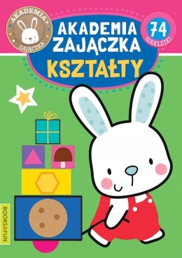 Akademia zajączka kształty z naklejkami książeczka edukacyjna 74 naklejki