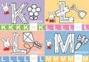 Akademia zajączka literki z naklejkami książeczka edukacyjna 74 naklejki