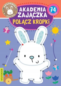 Akademia zajączka połącz kropki z naklejkami 74 naklejki 16 stron