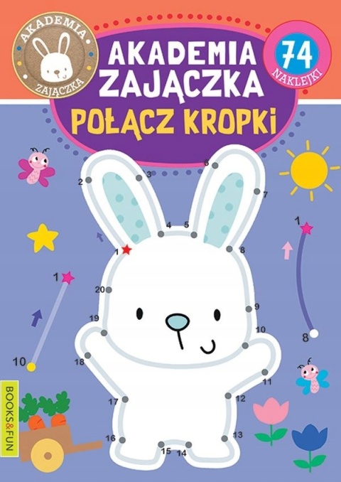Akademia zajączka połącz kropki z naklejkami 74 naklejki 16 stron