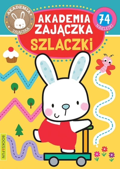 Akademia zajączka szlaczki z naklejkami 74 naklejki książeczka edukacyjna