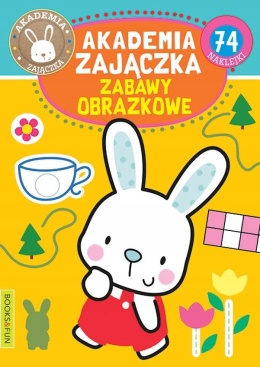 Akademia zajączka zabawy obrazkowe książeczka edukacyjna 74 naklejki