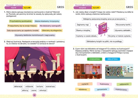 Ćwiczenia dla pierwszaka Karty pracy klasa 1 Matematyka Angielski Greg