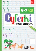 Cyferki zeszyt ćwiczeń dla dzieci 6 7 lat nauka pisania cyfr edukacyjna