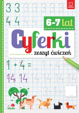Cyferki zeszyt ćwiczeń dla dzieci 6 7 lat nauka pisania cyfr edukacyjna