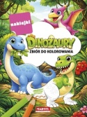 Dinozaury zbiór do kolorowania z naklejkami duży format 96 stron Martel
