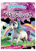 Jednorożce zadanka i farbowanki z pędzelkiem książeczka dla dzieci 4+