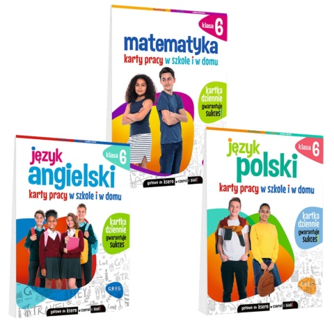 Język angielski klasa 6 Karty pracy Pakiet Język Polski Matematyka Greg