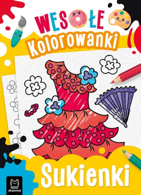 Kolorowanka sukienki dla dzieci Aksjomat książeczka do malowania Malowanka
