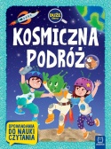 Kosmiczna podróż duże litery książka do nauki czytania dla dzieci Aksjomat