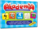 Łamigłówki dla 4 latka Akademia zestaw 6 książek zadania nauka naklejki 2-5