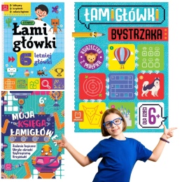 Łamigłówki dla dzieci 6 lat zestaw książek zadania logiczne koncentracja