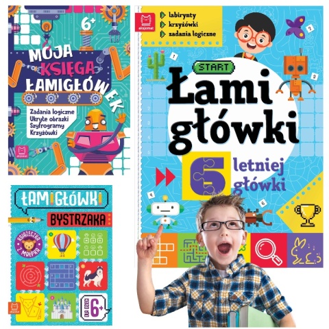 Łamigłówki dla dzieci 6 lat zestaw książek zadania logiczne koncentracja