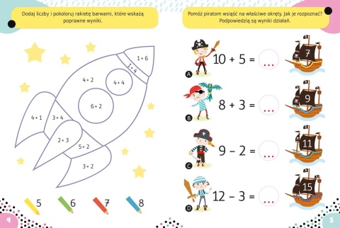 Łamigłówki matematyczne dla dzieci 6+ zadania logiczne 48 stron Aksjomat