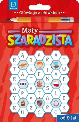 Mały szaradzista od 9 lat książeczka z ołówkiem łamigłówki dla dzieci