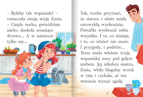 Noc w namiocie duże litery książka do nauki czytania dla dzieci Aksjomat