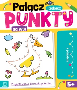 Połącz punkty i zobacz Na wsi pisak ścieralny nauka pisania Książeczka 4+
