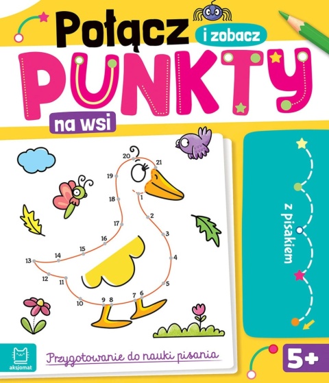 Połącz punkty i zobacz Na wsi pisak ścieralny nauka pisania Książeczka 4+