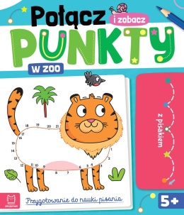 Połącz punkty i zobacz W zoo pisak ścieralny nauka pisania Książeczka 4+