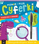 Poznaję i piszę cyferki książeczka z rowkami pisak znikopis 5+