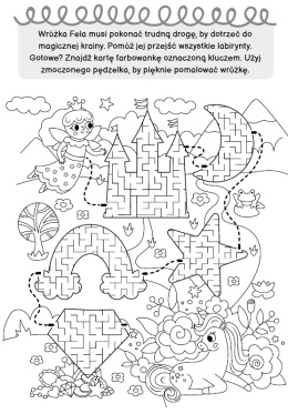 Wróżki zadanka i farbowanki z pędzelkiem książeczka dla dzieci 4+