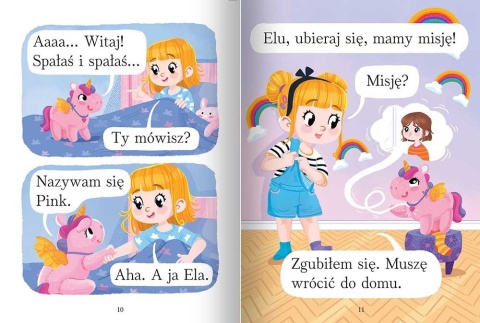 Zaczynam czytać Jednorożec książka duże litery nauka czytania 4-6 lat