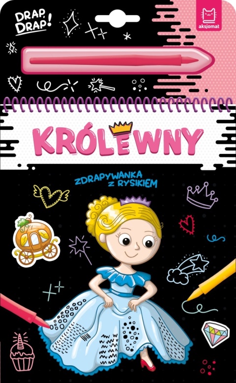 Zdrapywanka z rysikiem Królewny Aksjomat Wydrapywanka książka dla dzieci 4+
