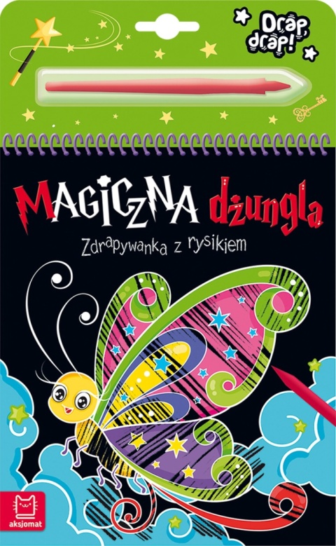 Zdrapywanka z rysikiem Magiczna dżungla Aksjomat książka dla dzieci 4+