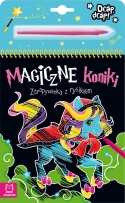 Zdrapywanka z rysikiem Magiczne koniki Aksjomat książka dla dzieci 4+