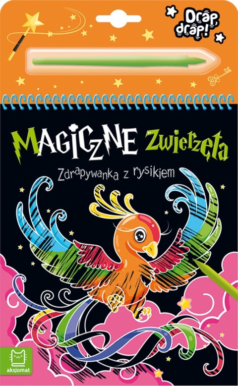 Zdrapywanka z rysikiem Magiczne zwierzęta Aksjomat Wydrapywanka książka 4+