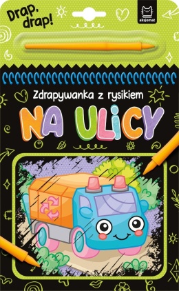 Zdrapywanka z rysikiem Na ulicy Aksjomat kreatywna Wydrapywanka książka 4+