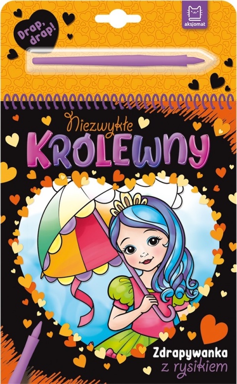 Zdrapywanka z rysikiem Niezwykłe królewny Wydrapywanka Aksjomat książka 4+