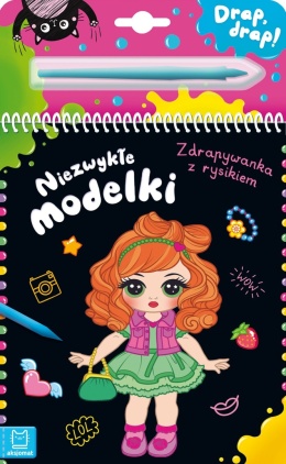 Zdrapywanka z rysikiem Niezwykłe modelki Aksjomat Wydrapywanka książka 4+